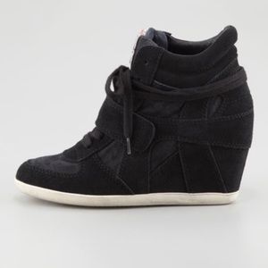 Ash Bowie Wedge Sneaker, black, size 37 (fits like 6)